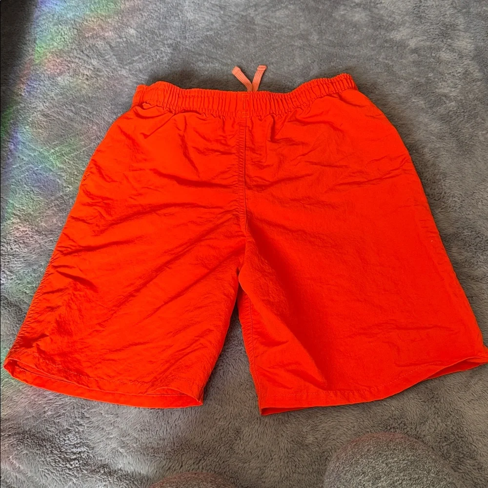 Patagonia Swim Trunks Shorts Lined Pockets Orange Kids XL Netplus Shells